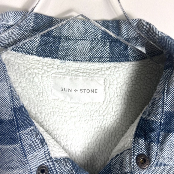 Men's Fleece Lined Striped Shirt Jacket Shaket Button Front Size XXL - Picture 8 of 16